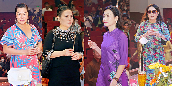 H7(15) Nghệ sĩ rộn ràng dâng hương cúng Tổ nghiệp tại sân khấu kịch Trịnh Kim Chi