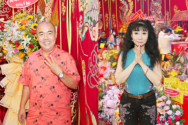H8(9) Nghệ sĩ rộn ràng dâng hương cúng Tổ nghiệp tại sân khấu kịch Trịnh Kim Chi
