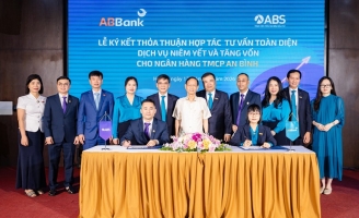 ABBank và ABS ký kết thỏa thuận hợp tác tư vấn toàn diện dịch vụ niêm yết và tăng vốn điều lệ