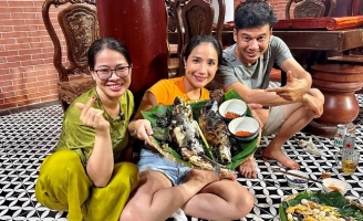 Cát Tường về quê “quẩy hết mình” cùng nhóm bạn thân thiết