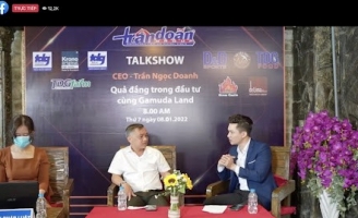 CEO Trần Ngọc Doanh livestream chia sẻ về quả đắng trong hợp tác cùng Gamuda Tân Phú