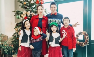 Chùm ảnh độc đáo làm bánh và đón Noel của gia đình Lý Hải