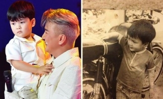 Đàm Vĩnh Hưng ngày bé và con ruột giống nhau như đúc