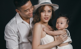 Diễn viên Linh Sơn và bà xã cùng bé Thỏ Non hạnh phúc trong bộ ảnh mới