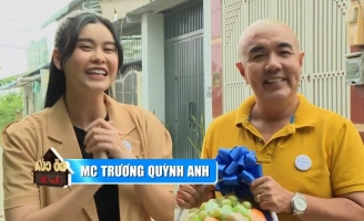 Diễn viên Trương Quỳnh Anh sánh đôi MC Quốc Thuận dẫn show Gõ Cửa Thăm Nhà