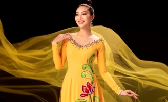 Diệu Ngọc khoe sắc trong loạt áo dài của NTK Minh Châu