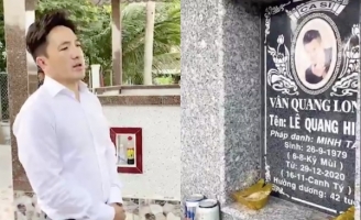 Dương Ngọc Thái về thăm mộ, nhận bé út nhà Vân Quang Long làm con nuôi