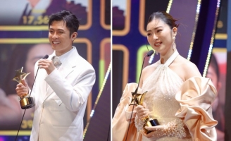 Gin Tuấn Kiệt và Thanh Trúc  hạnh phúc nhận giải Ngôi sao xanh 2022