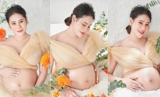 Hồ Bích Trâm khoe ảnh bầu ở tháng thứ 7, nhan sắc vẫn ‘đỉnh của chóp’   