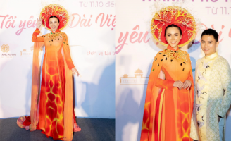 Hoa hậu Châu Ngọc Bích làm “nàng thơ” của NTK Ngô Nhật Huy tại Lễ hội áo dài 2020