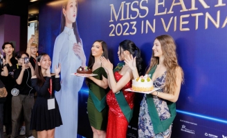 Hoa hậu Đỗ Lan Anh tổ chức tiệc sinh nhật bất ngờ cho thí sinh Miss Earth