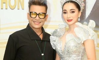 Hoa hậu Hồng Tươi hội ngộ nghệ sĩ Thanh Bạch tại Gala Dinner