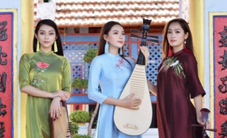 Hoa hậu Huyền Trân, Lâm Thu Hồng, Trân Phạm hóa quý cô đài các trong Áo dài Việt Hùng