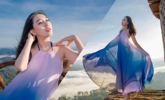 Hoa hậu Huỳnh Thúy Anh hóa nàng thơ giữa mây trời Đà Lạt