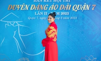 Hoa hậu Kim Nguyên rạng ngời làm giám khảo hội thi Duyên dáng Áo dài