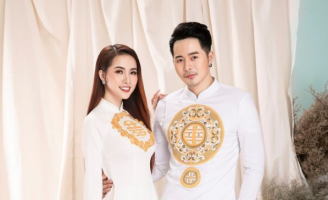 Hoa hậu Phan Thị Mơ, Dương Mạc Anh Quân hóa đôi tình nhân trong thiết kế áo dài Minh Châu