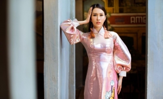 Hoa hậu Phan Thu Quyên đài các, kiêu sa trong Áo dài Việt Hùng