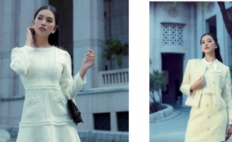 Hoa hậu Tiểu Vy xinh đẹp tựa nàng thơ xuống phố