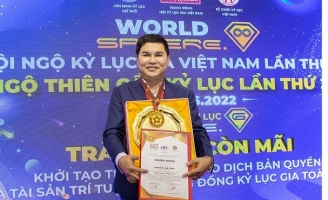 Kỷ lục gia - nhạc sĩ Thiện Hảo xác lập kỷ lục Sống bằng sáng tạo 