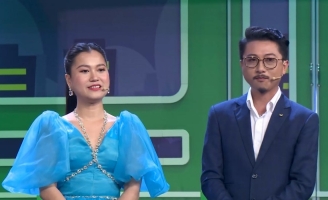  Lâm Vỹ Dạ ra sức giúp đỡ khi ông xã tham gia gameshow cô làm MC  