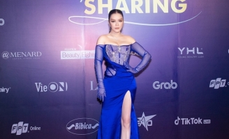 Lý Nhã Kỳ gợi cảm với váy Đỗ Long trên thảm đỏ