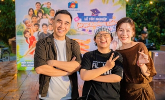 MC Quyền Linh từ Hàn Quốc trở về, cùng MC Anh Thơ dự lễ tốt nghiệp của 17 bệnh nhi