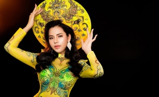 Người đẹp được yêu thích nhất Hoa hậu Hoàn vũ diện áo dài Tommy Nguyễn 
