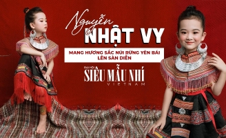 Nguyễn Nhật Vy mang hương sắc núi rừng Yên Bái lên sàn diễn Đại hội Siêu mẫu nhí 2021