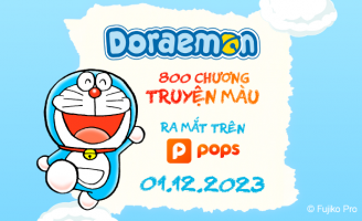 Pops lần đầu tiên phát hành bộ truyện tranh Doraemon bản màu phiên bản kỹ thuật số tại Việt Nam