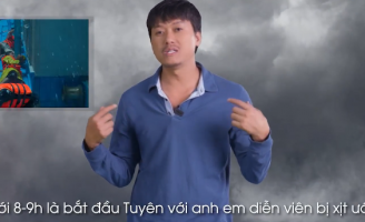 Quách Ngọc Tuyên ngâm nước quay cảnh bão xuyên đêm giao thừa trong Lật Mặt 7