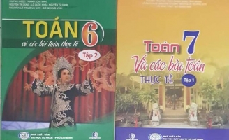 Sách Toán có bìa hình… nghệ sĩ cải lương