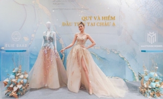 Siêu mẫu Thanh Hằng tham gia sự kiện giới thiệu dinh thự Elie Saab tại Việt Nam