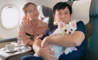 Sở thích tốn kém của Kiều Linh – Mai Sơn, chi gần 13 triệu chỉ để cún cưng đi máy bay