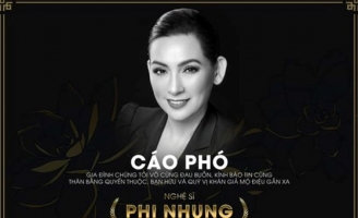 Thông tin chính thức về tang lễ và cáo phó của Phi Nhung