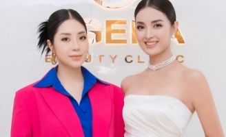 Tô Diệp Hà khoe sắc rạng rỡ bên cạnh Hoa hậu Siêu quốc gia 2013