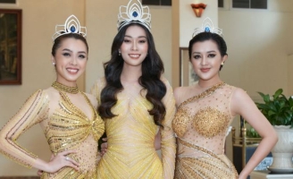 Top 3 Miss Peace Vietnam 2022 rạng rỡ gặp gỡ báo giới sau đăng quang