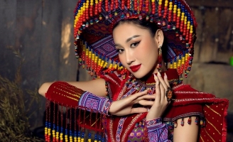 Trang phục dân tộc dự thi Miss Global của Đoàn Hồng Trang gây ấn tượng bởi thông điệp đặc biệt