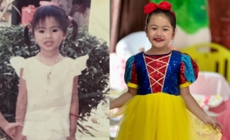 Vân Trang khoe hình ngày bé đáng yêu, con gái đầu thừa hưởng nhiều nét từ mẹ