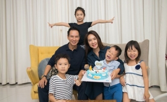 Vợ chồng Lý Hải - Minh Hà tổ chức sinh nhật ấm cúng cho con trai