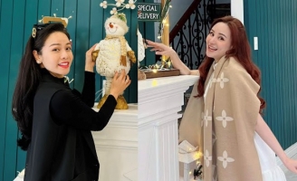 Vy Oanh, Nhật Kim Anh ghé thăm Lynn Villa hơn 30 tỷ của Kiều Linh